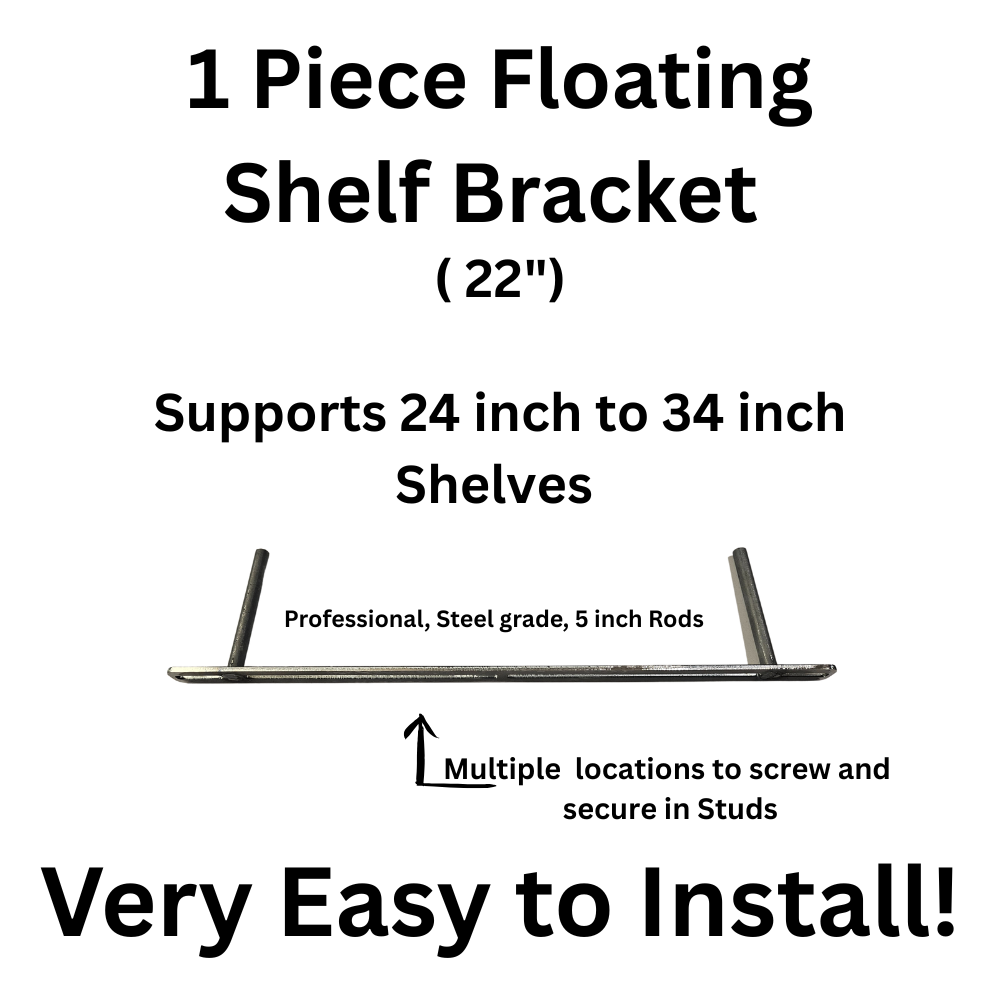 1 Piece Floating Shelf Bracket ( 22")