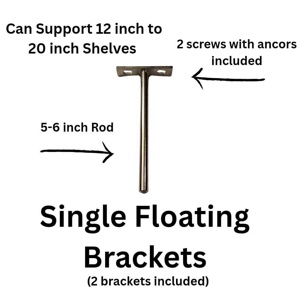 Single Floating Brackets (2 brackets included)