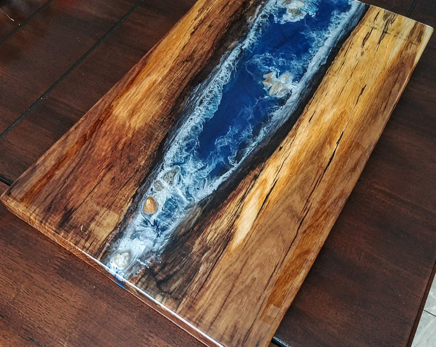 Custom Epoxy Charcuterie board Incorporating items