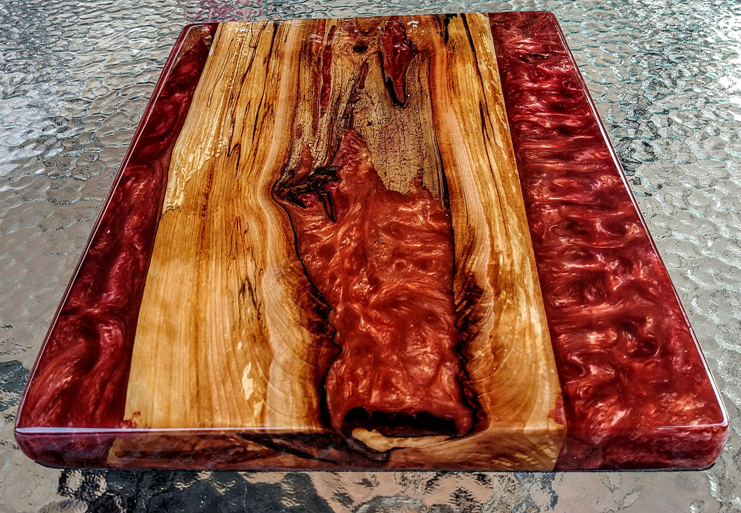 Custom Epoxy Charcuterie board Incorporating items