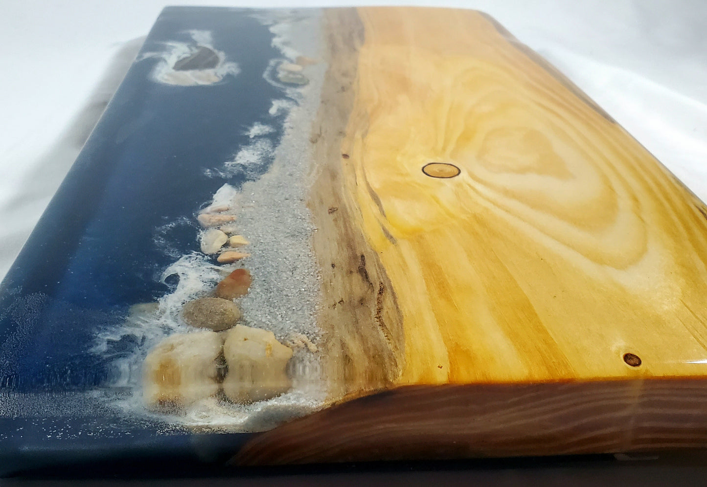 Custom Epoxy Charcuterie board Incorporating items