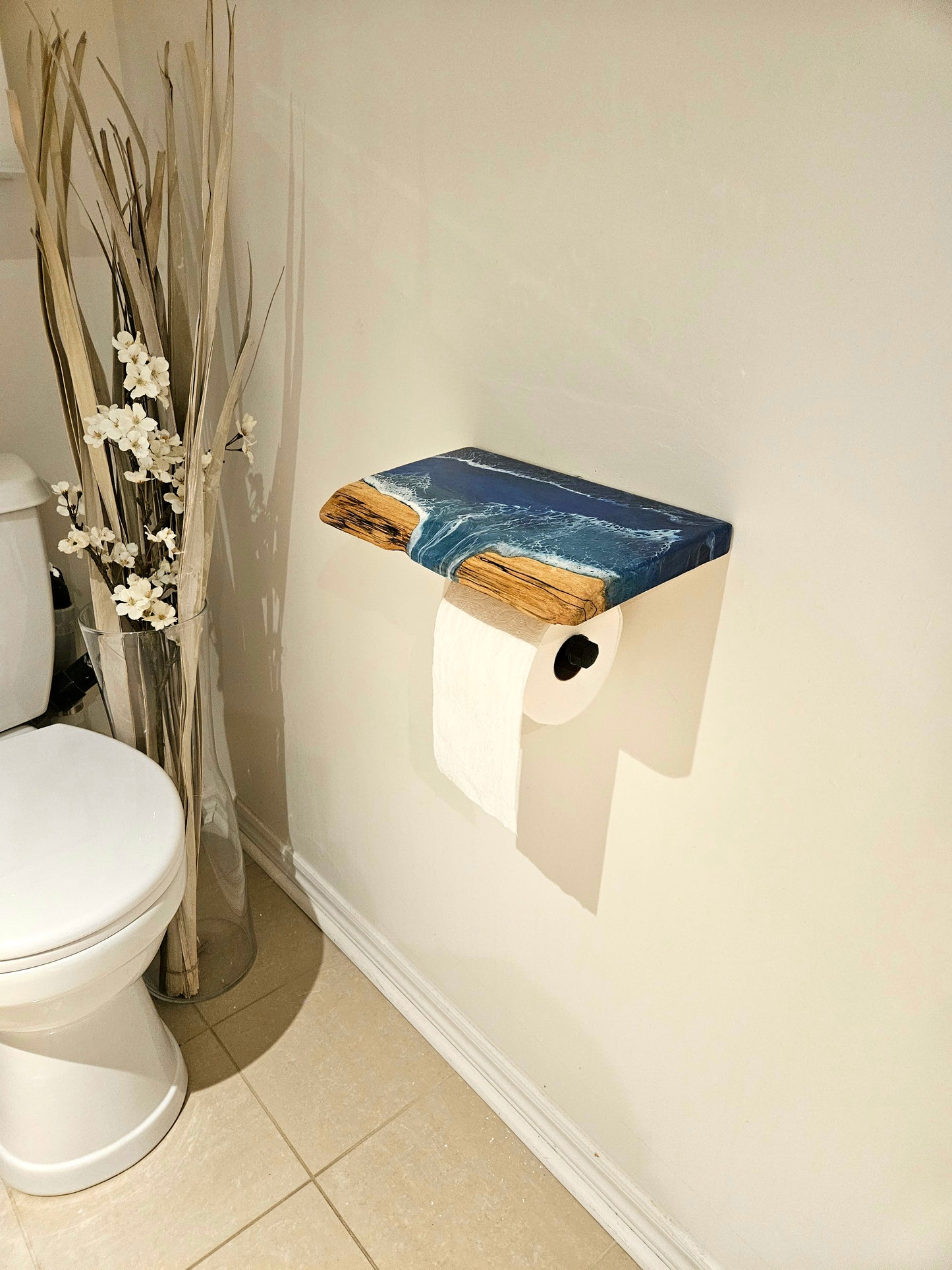 Toilet Paper Ocean Resin Shelf Holder