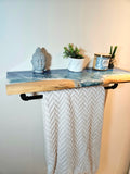Epoxy Resin Shelves with towel hanger 