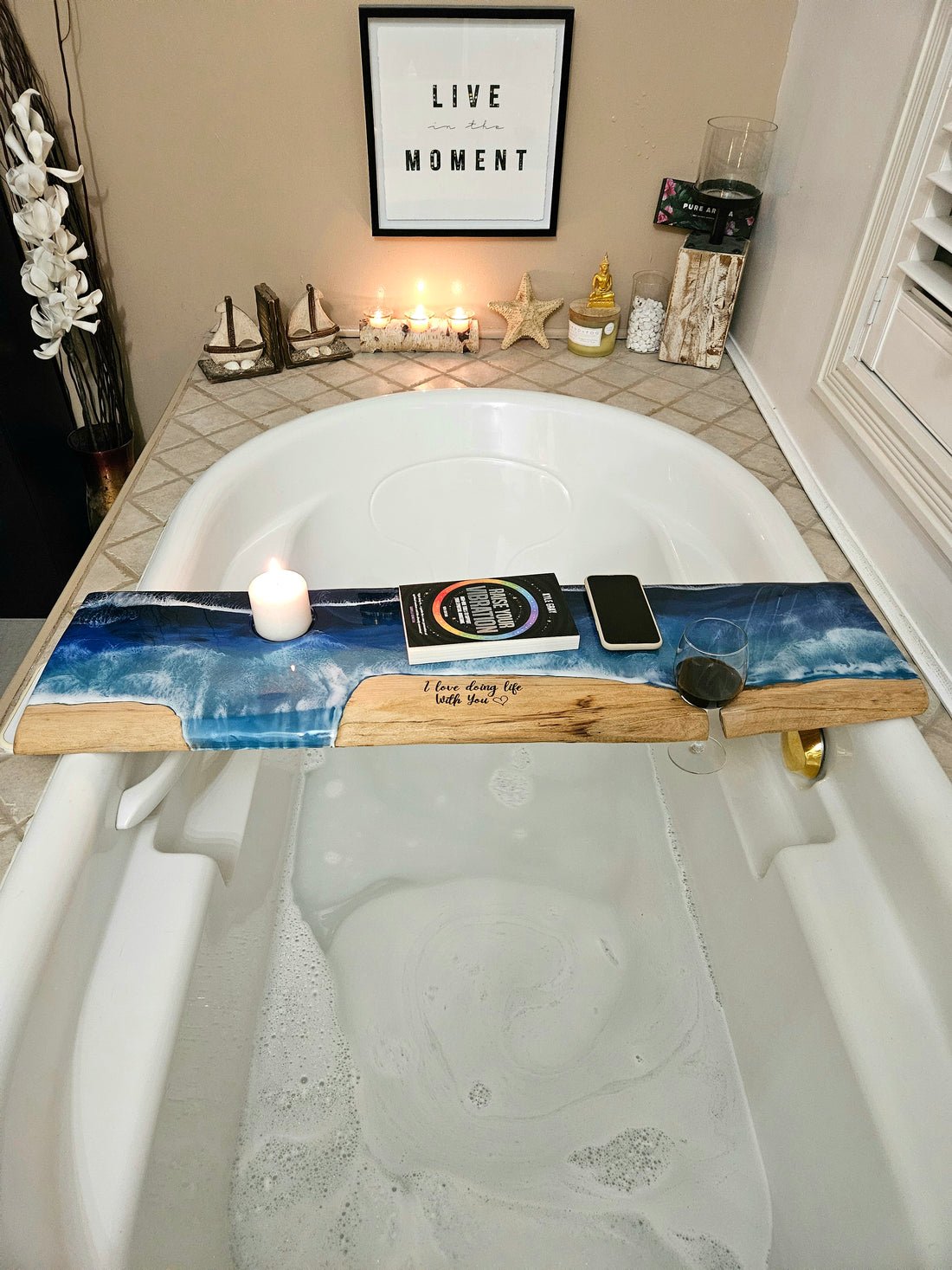 Wood Resin Bath Board