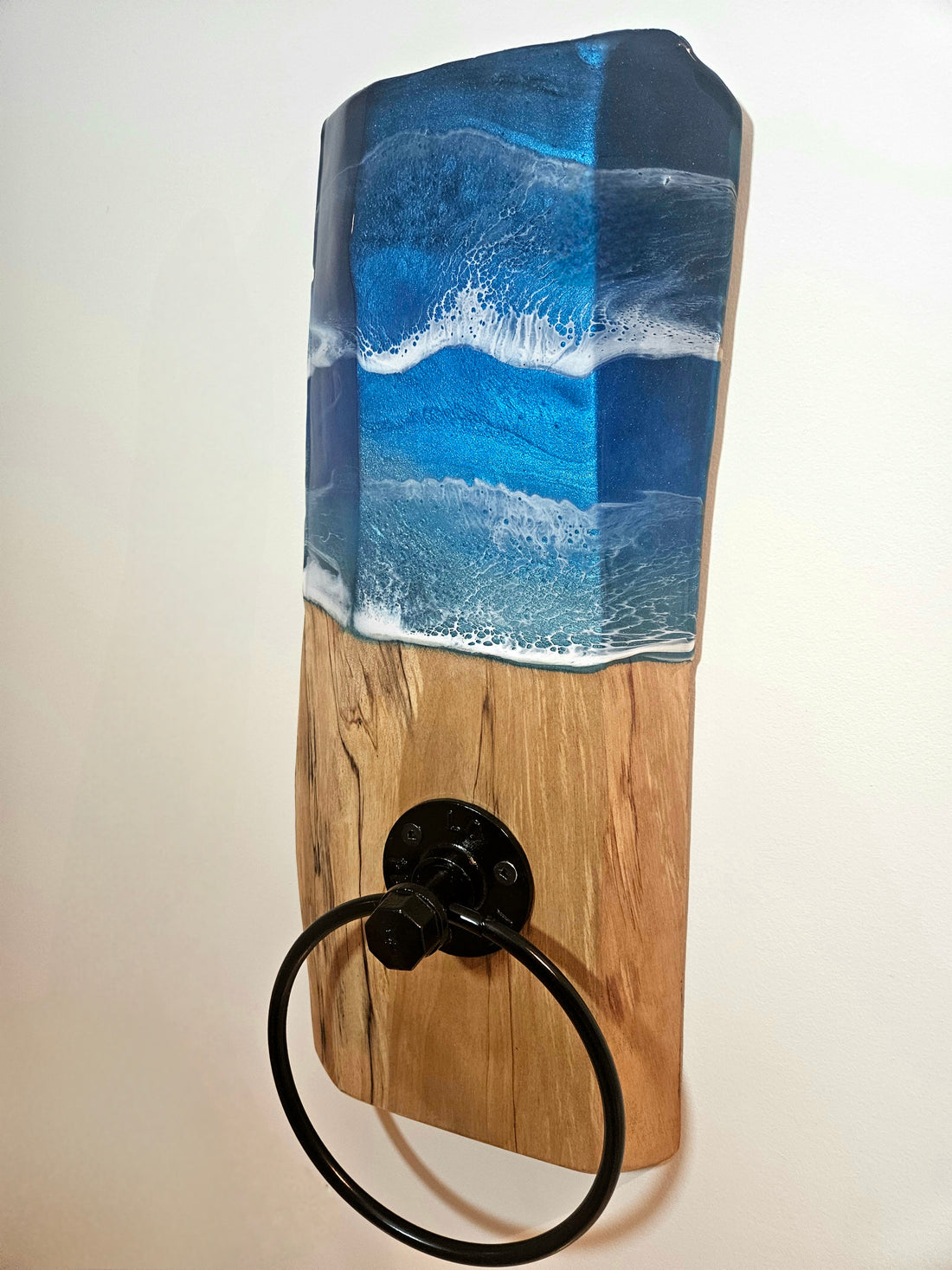 Wood Epoxy Towel  Holder