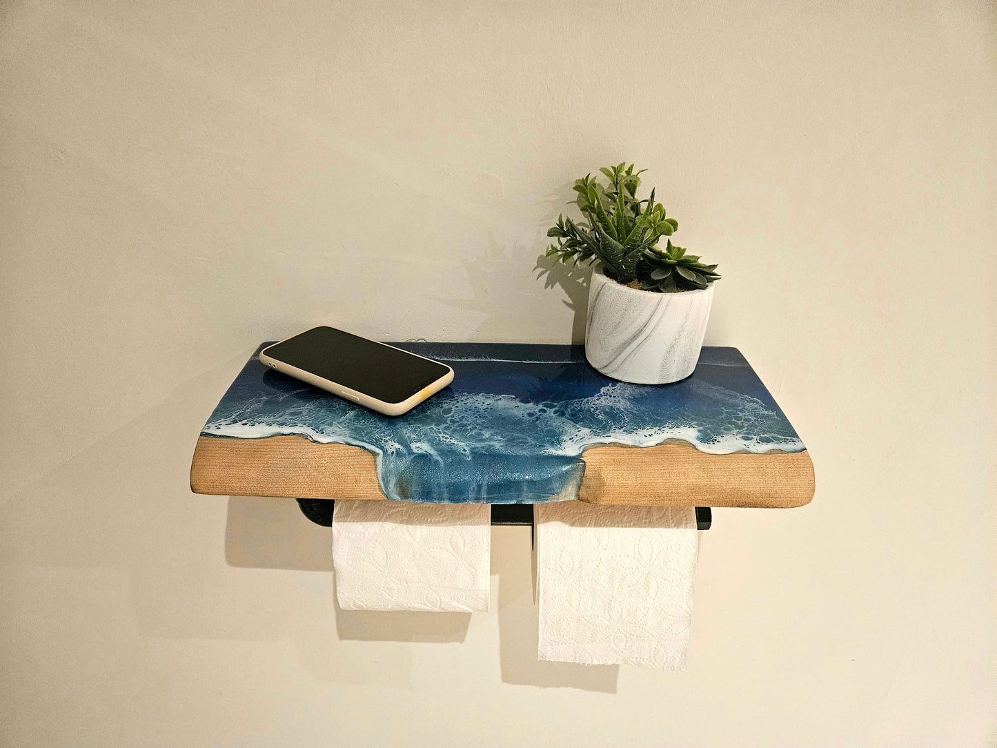 Toilet Paper Ocean Resin Shelf Holder